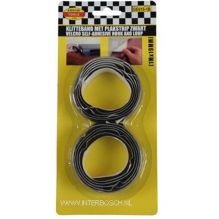 bande velcro autocollante noire