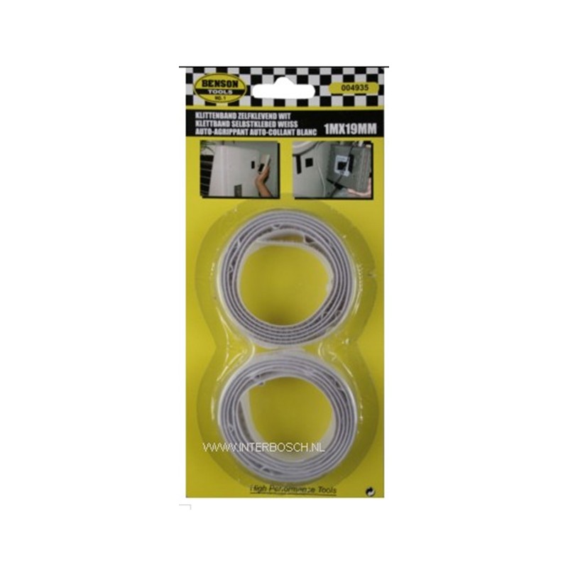 bande velcro autocollante blanche crt