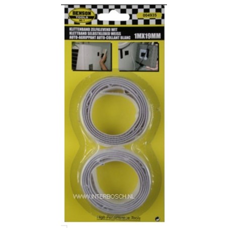 bande velcro autocollante blanche crt