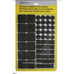 antikras rubber 56 delig zwart