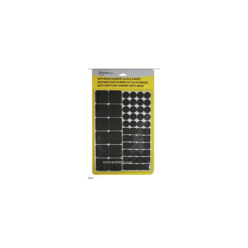 caoutchouc antirayures 56 pcs noir