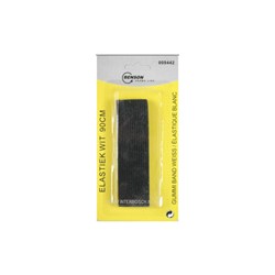 elastiek breed 90 cm mix zwart/wit