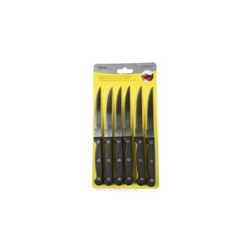 steakmessen set 6 dlg zwart