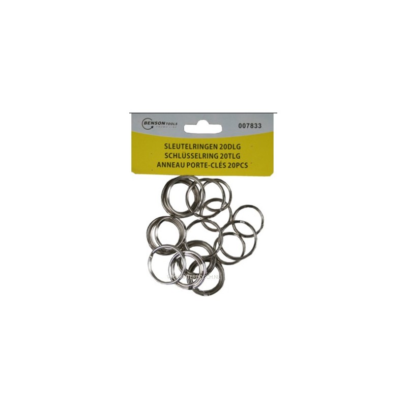 anneaux porte-clés 20 pcs métal anneaux porte-clés 20 pcs métal