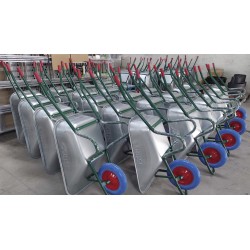 kruiwagen 100 liter galvanis+ PU volle band gemont
