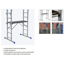 Echaufadage 2 pc échelle 2x6 marsches + plateau