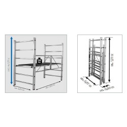 opvouwbare stelling 2.90m
