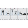 Echafaudage à échelles articulées 4m hauteur