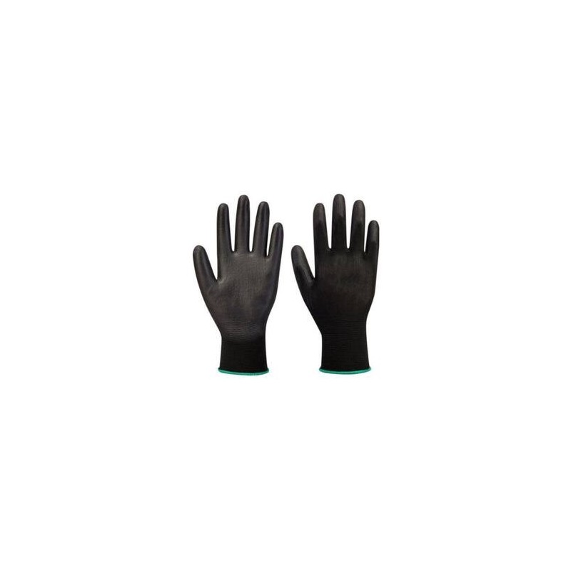 Gants de travail PU noir taille 11
