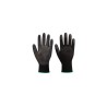 Gants de travail PU noir taille 11