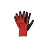 Gants de travail latex fibre rouge noir taille 11