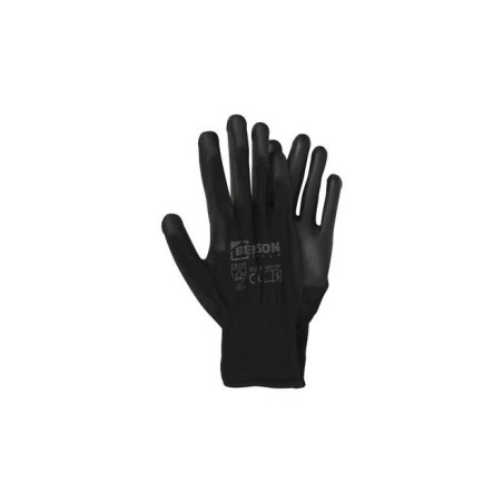 Werkhandschoenen PU palm zwart maat 9
