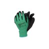 Werkhandschoenen latex crinkle groen zwart maat 11