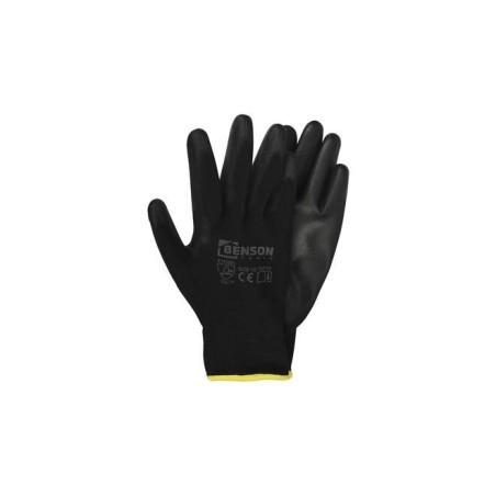 Werkhandschoenen PU palm zwart maat 10