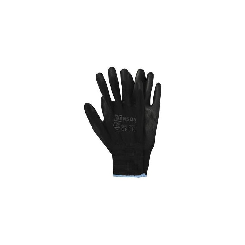 Gants de travail PU paume noir taille 11