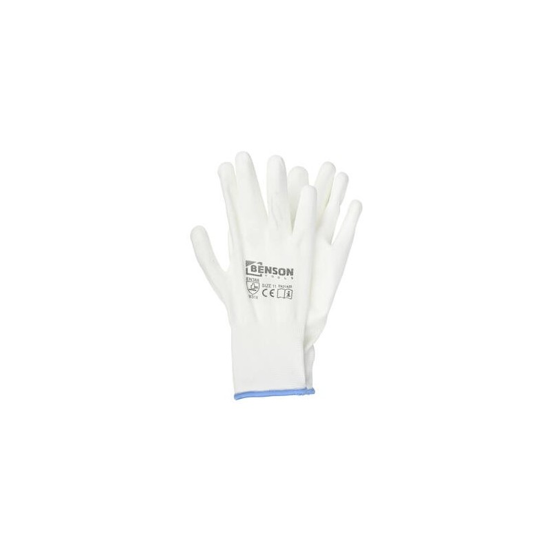 Gants de travail PU paume blanc taille 11