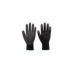 Gants de travail PU noir taille 10