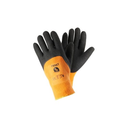 Gants de travail thermo orange noir taille 11