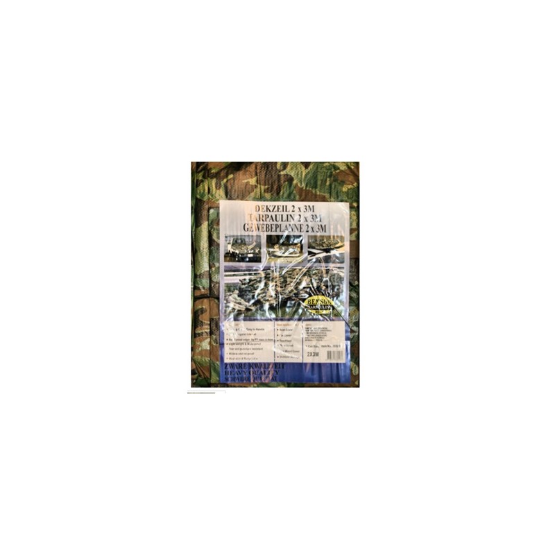 dekzeil 2 x 3 mtr army zwaar
