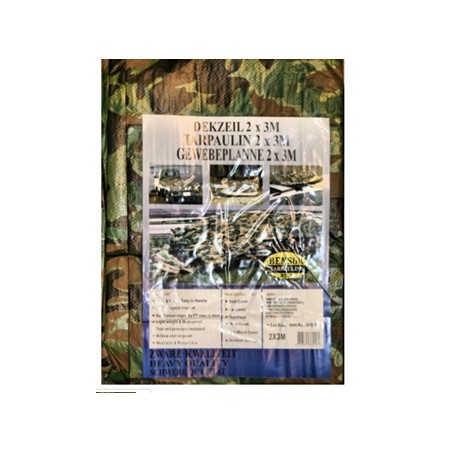 dekzeil 2 x 3 mtr army zwaar