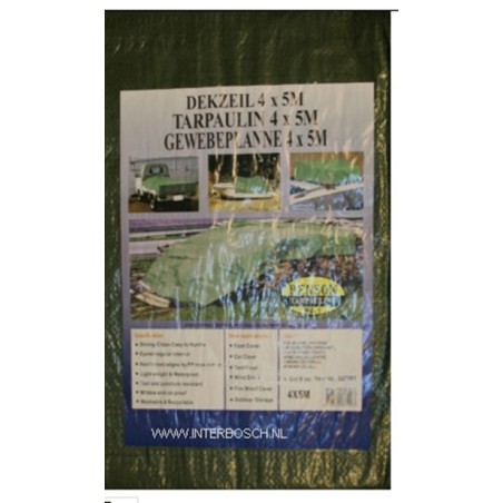 dekzeil 4 x 5 mtr groen profi