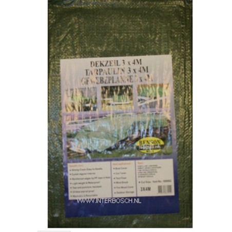 dekzeil 3 x 4 mtr groen profi