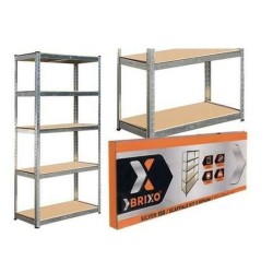 Metalen rek H180xL90xB40 houten planken