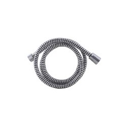 PVC doucheslang zwart/chroom 1.50m