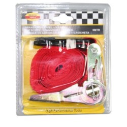 sangle d'arrimage 5 m + cliquet + crochets