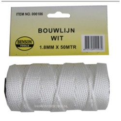touw bouwlijn wit Benson 1,8 x 50m