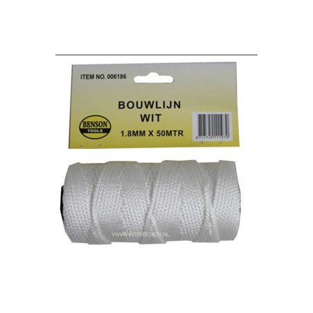 touw bouwlijn wit Benson 1,8 x 50m