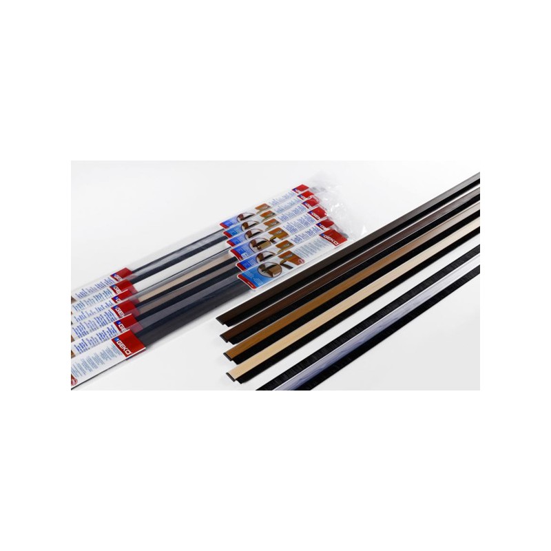 Geko 100 cm, wit, zelfklevende doorstrip alu brush