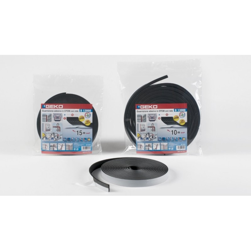 Geko self adhesive EPDM mm 15 x 5 x 15 m, black, Geko self adhesive EPDM mm 15 x 5 x 15 m, black,