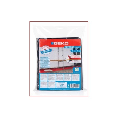 Geko RED/BLACK OUTDOOR COVER SHEET 2X8M