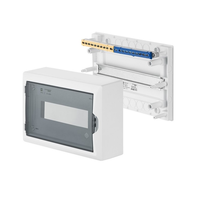 Coffret 12 modules apparent + terminal bars incl Coffret 12 modules apparent + terminal bars incl