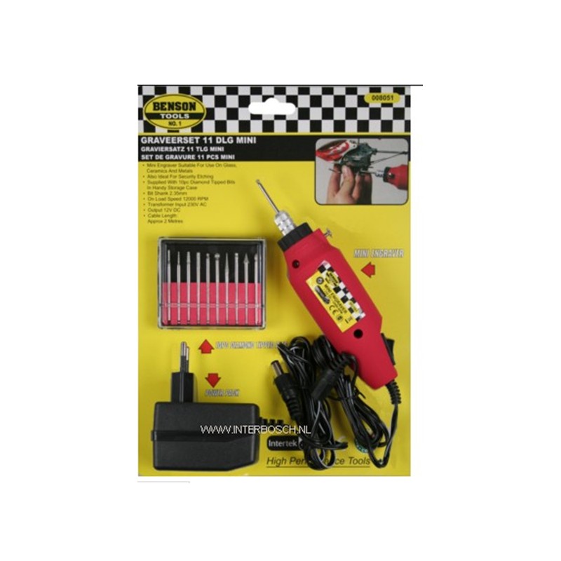 graveerset 11 delig mini