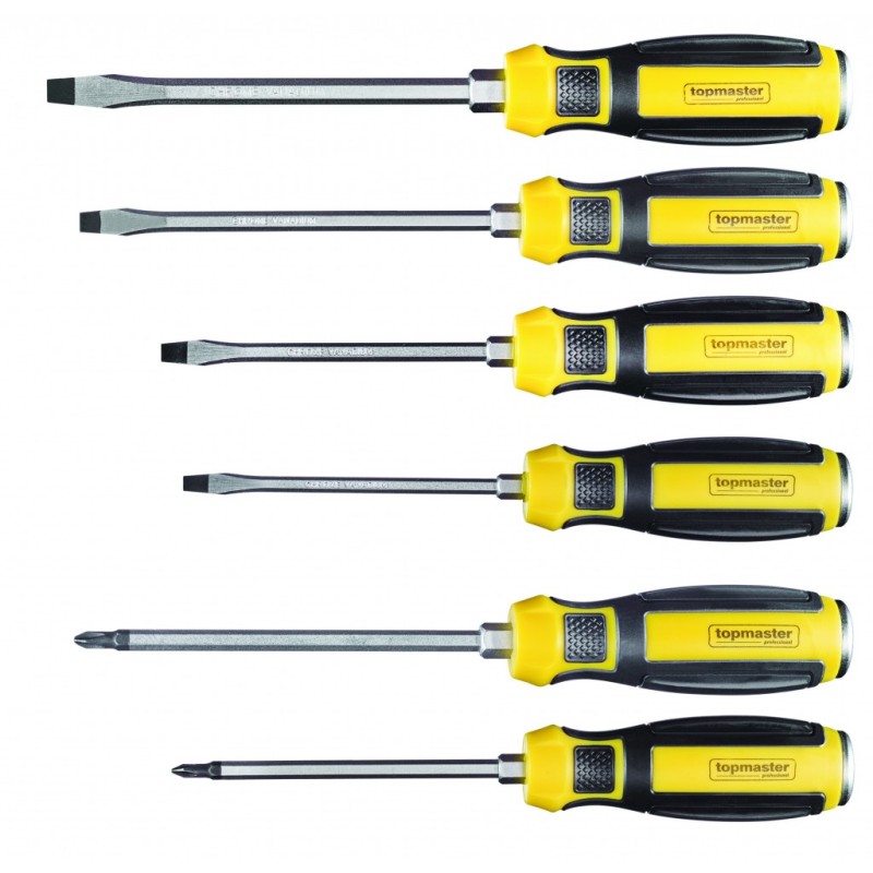Hex go-thru screwdriver set 6pcs CR-V TMP