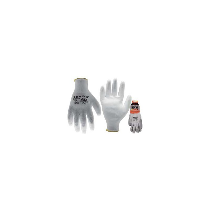 Gants de travail  XL PU polyester EN388+etiquette