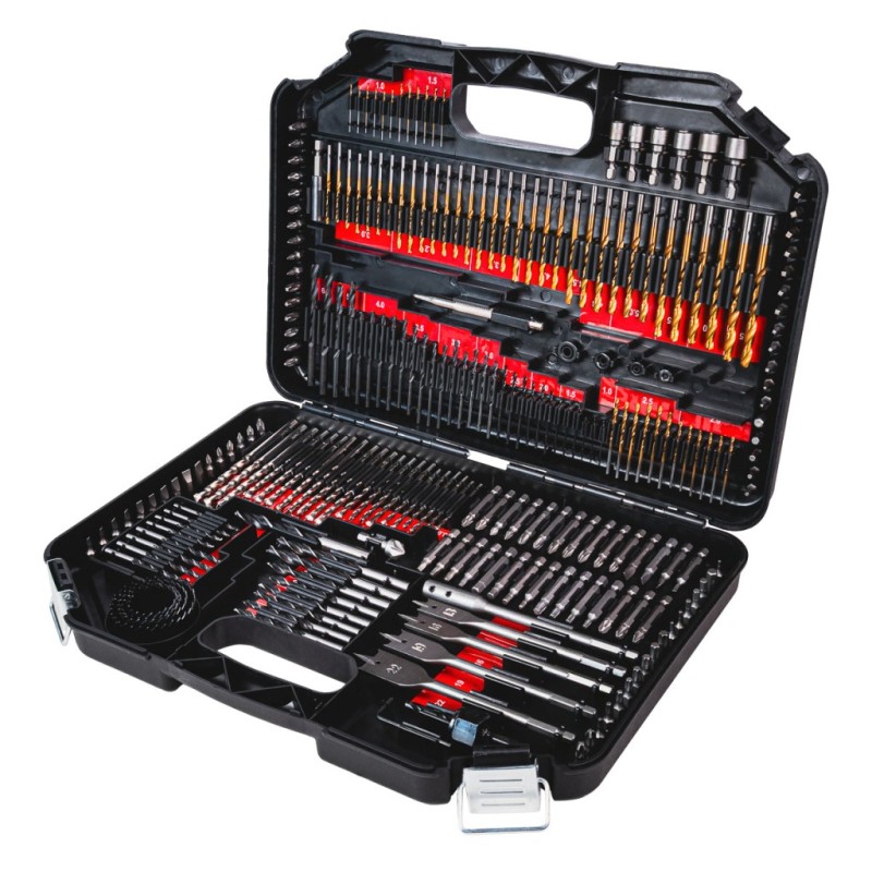 Driver + screw  bits + hole saw sets  246 pcs