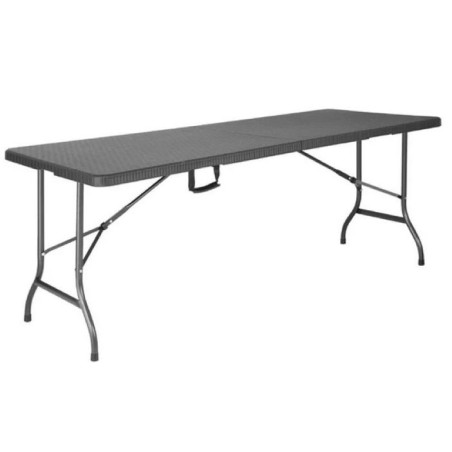 Table de camping 180x75x74cm noir