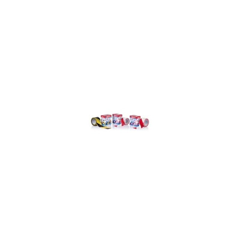 GEKO werf veiligheidslint 70mmx200m  rood/wit
