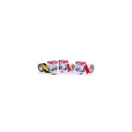 GEKO werf veiligheidslint 70mmx200m  rood/wit