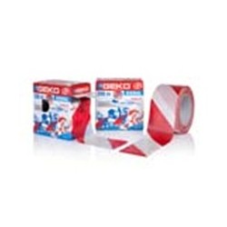 GEKO werf veiligheidslint 70mmx200m  rood/wit