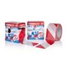GEKO werf veiligheidslint 70mmx200m  rood/wit