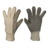 Gants de travail  en toile de coton + pois en PVC