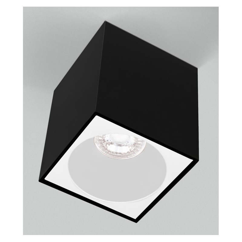 Liminaire etanche 1x Gu10 noir/blanc
