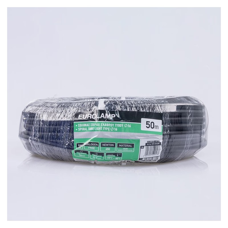 Gaine spiralee 16mm + tire fil ral 9004 noir