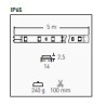 LED STRIP RGB+3000°K 9.5W/M IP65 500Lm/m
