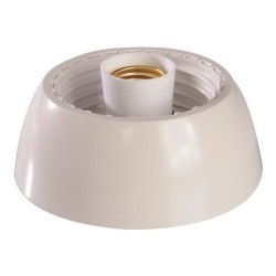 Bakeliet E27 opbouw armatuur wit