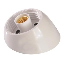Bakeliet E27 opbouw armatuur wit